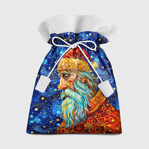 Подарочный мешок Santa Claus: pop-art-brut-nouveau pointillism / 3D-принт – фото 1