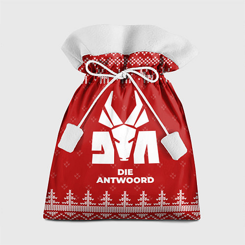 Подарочный мешок Новогодний Die Antwoord с оленями / 3D-принт – фото 1