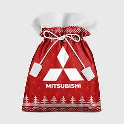 Мешок для подарков Новогодний Mitsubishi с оленями, цвет: 3D-принт