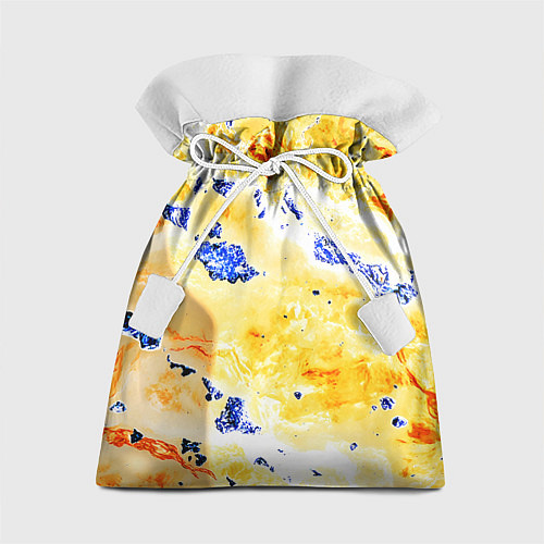 Подарочный мешок Сине-золотая абстракция / 3D-принт – фото 1