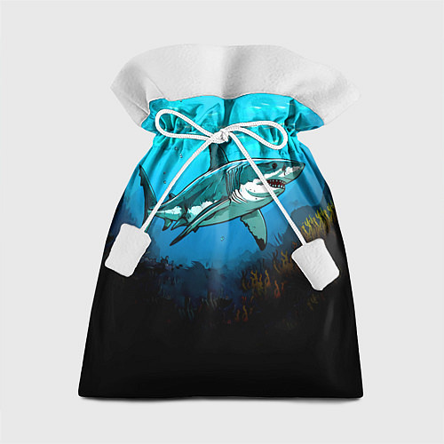 Подарочный мешок Акула в синем море / 3D-принт – фото 1