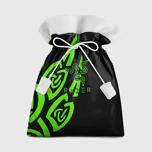 Подарочный мешок Razer лого лес / 3D-принт – фото 1