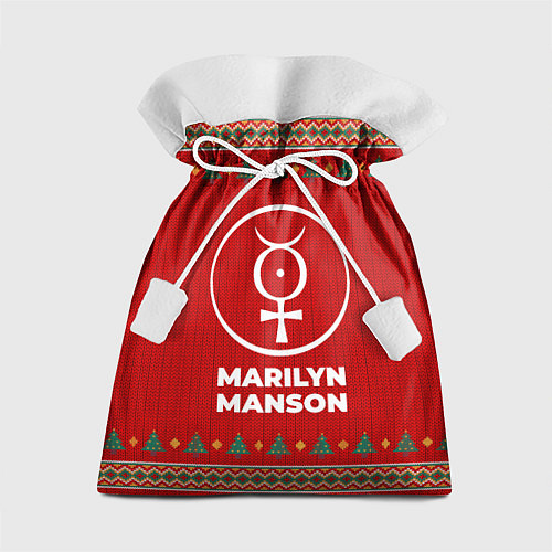 Подарочный мешок Marilyn Manson new year / 3D-принт – фото 1