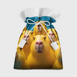 Мешок для подарков Желтые капибары, цвет: 3D-принт