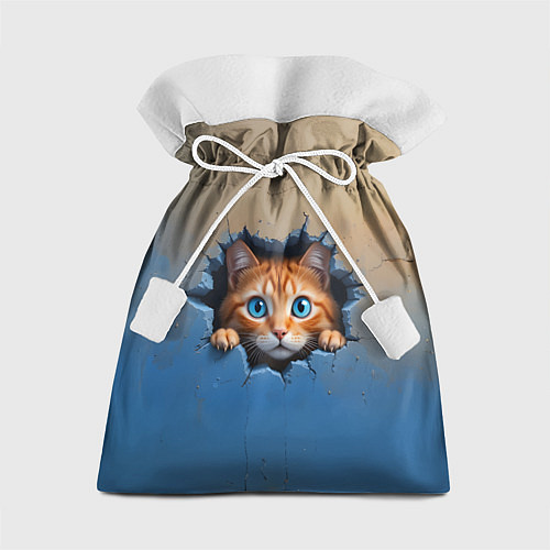 Подарочный мешок Выглядывающий котенок / 3D-принт – фото 1