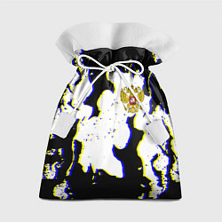 Мешок для подарков Россия герб глитч, цвет: 3D-принт