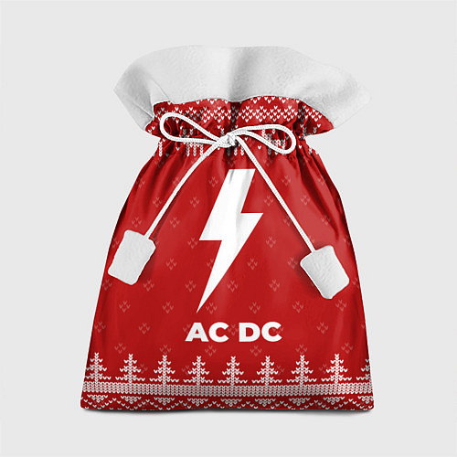 Подарочный мешок Новогодний AC DC с оленями / 3D-принт – фото 1