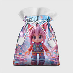 Мешок для подарков Роблокс хорошенький человечек, цвет: 3D-принт