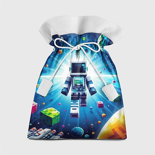 Подарочный мешок Minecraft - an astronaut in outer space / 3D-принт – фото 1