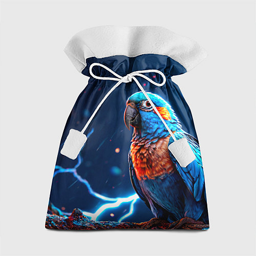 Подарочный мешок Попугай и молния / 3D-принт – фото 1