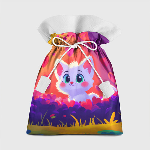 Подарочный мешок Влюбленный милый песец / 3D-принт – фото 1