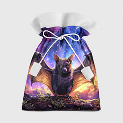 Мешок для подарков Летучая мышь в космосе, цвет: 3D-принт
