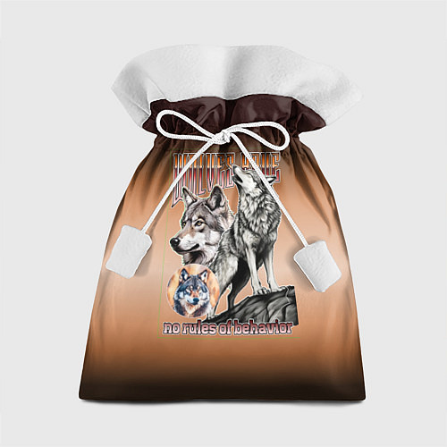 Подарочный мешок Волки с надписью / 3D-принт – фото 1