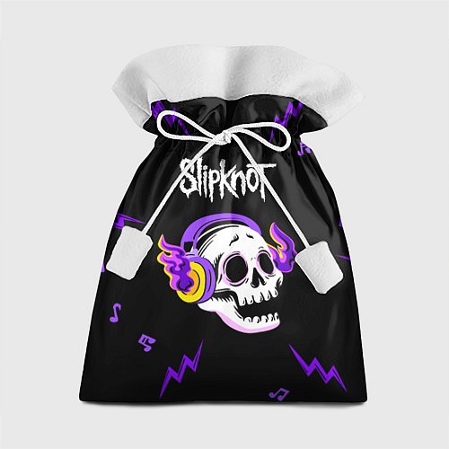 Подарочный мешок Slipknot неоновый череп / 3D-принт – фото 1