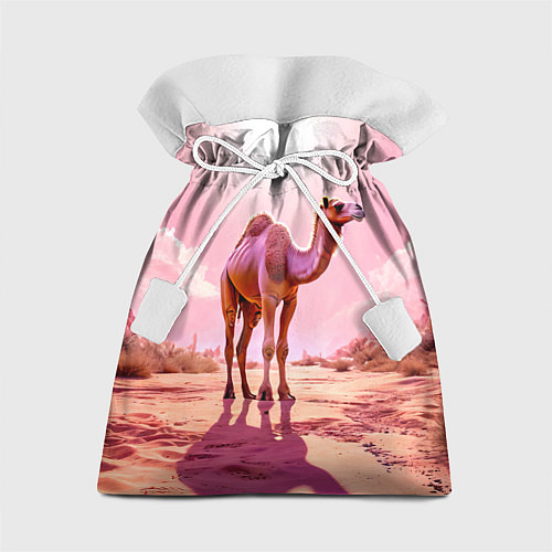 Подарочный мешок Верблюд в розовой пустыне / 3D-принт – фото 1
