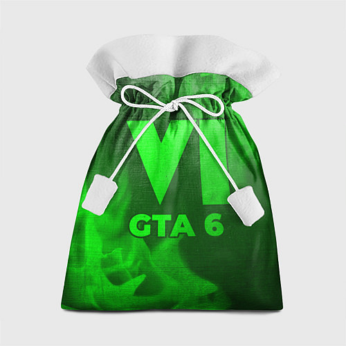 Подарочный мешок GTA 6 - green gradient / 3D-принт – фото 1