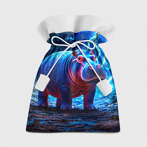 Подарочный мешок Бегемот в разрядах молний / 3D-принт – фото 1