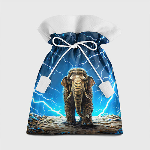 Подарочный мешок Мамонт и разряды молний / 3D-принт – фото 1
