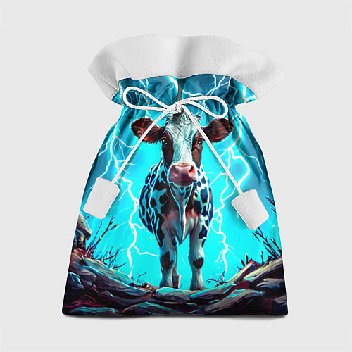 Подарочный мешок Корова в разрядах молнии / 3D-принт – фото 1