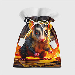 Мешок для подарков Опоссум в огне, цвет: 3D-принт