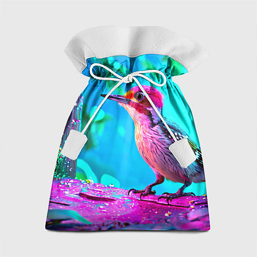 Подарочный мешок Дятел и яркий пейзаж / 3D-принт – фото 1