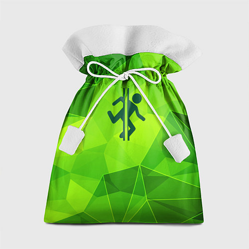 Подарочный мешок Portal green poly / 3D-принт – фото 1