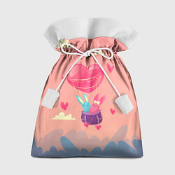 Мешок для подарков Зайки на шаре, цвет: 3D-принт