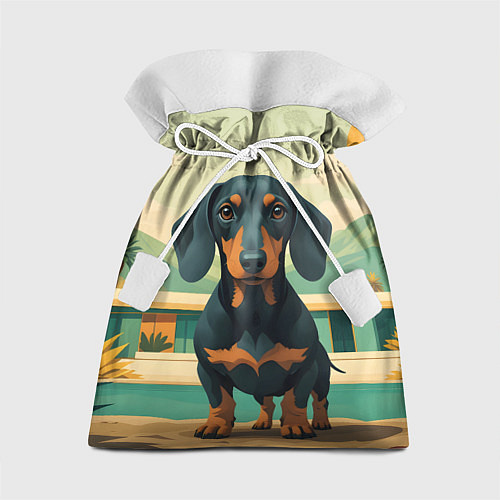 Подарочный мешок Такса и лето / 3D-принт – фото 1