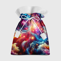 Мешок для подарков Colorfull neon space clouds - ai art fantasy, цвет: 3D-принт