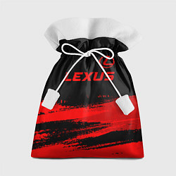 Мешок для подарков Lexus - red gradient посередине, цвет: 3D-принт