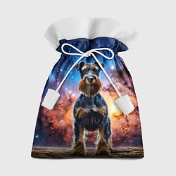Мешок для подарков Ризеншнауцер в космосе, цвет: 3D-принт