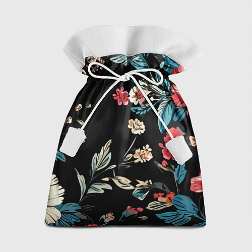 Подарочный мешок Цветы старинный узор / 3D-принт – фото 1