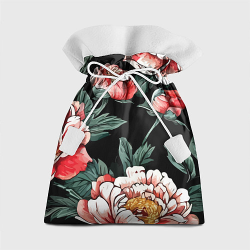 Подарочный мешок Пионы винтажный узор / 3D-принт – фото 1