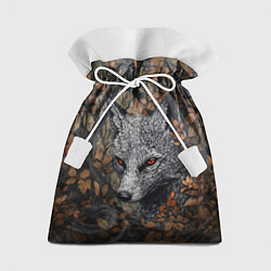 Мешок для подарков Хищный серый лис, цвет: 3D-принт