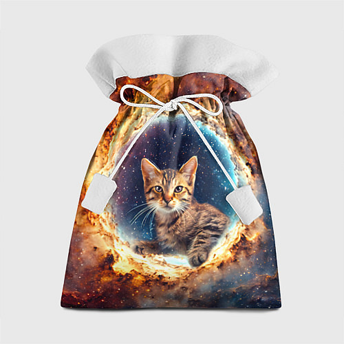 Подарочный мешок Сингапурская кошка в космосе / 3D-принт – фото 1