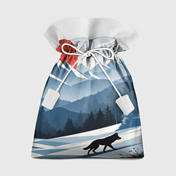 Мешок для подарков Лиса в горах, цвет: 3D-принт
