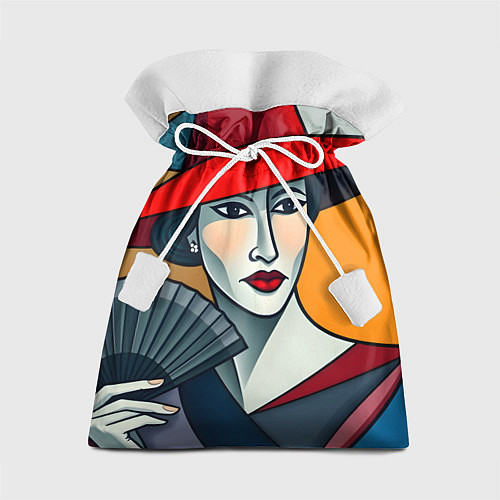 Подарочный мешок Дама с веером / 3D-принт – фото 1