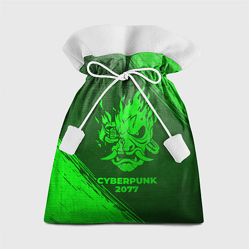Подарочный мешок Cyberpunk 2077 - green gradient / 3D-принт – фото 1