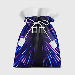 Мешок для подарков Depeche Mode neon energy, цвет: 3D-принт