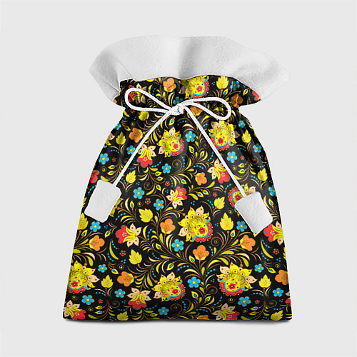 Подарочный мешок Хохлома цветы / 3D-принт – фото 1