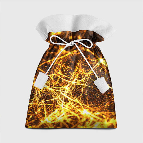 Подарочный мешок Текстура золотые нити / 3D-принт – фото 1