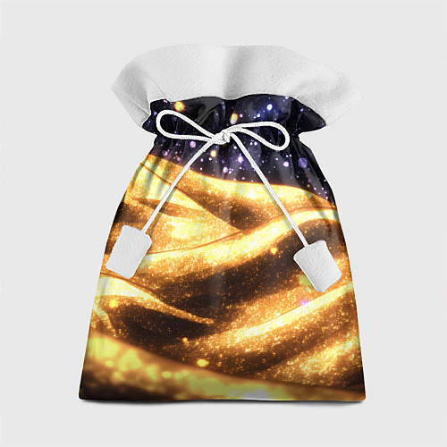 Подарочный мешок Золотая текстура и синее небо / 3D-принт – фото 1