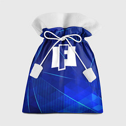 Мешок для подарков Fortnite blue poly, цвет: 3D-принт