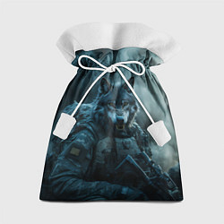 Мешок для подарков Волк солдат, цвет: 3D-принт