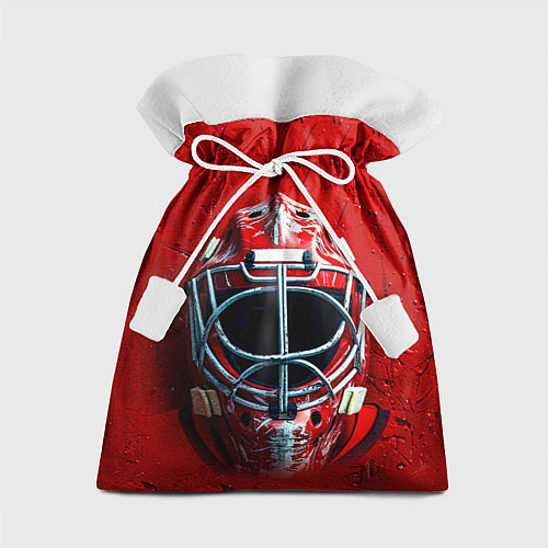 Подарочный мешок Маска голкипера на красном / 3D-принт – фото 1