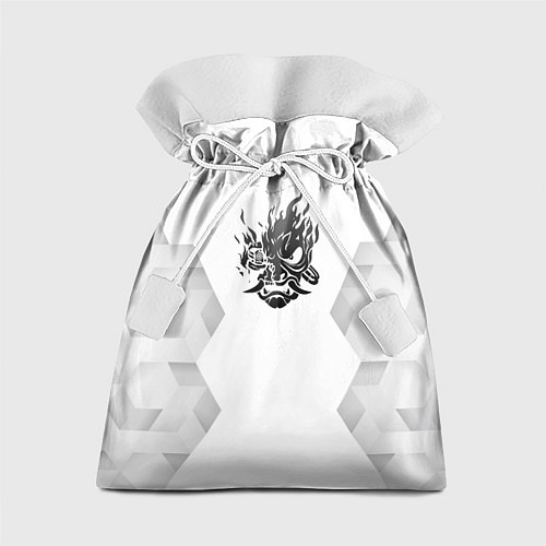 Подарочный мешок Cyberpunk 2077 white poly / 3D-принт – фото 1