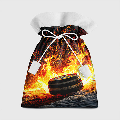 Подарочный мешок Шайба в огне / 3D-принт – фото 1