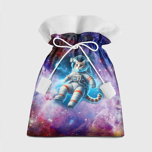 Подарочный мешок The cat is a brave cosmonaut - ai art / 3D-принт – фото 1