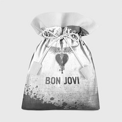 Мешок для подарков Bon Jovi - white gradient, цвет: 3D-принт
