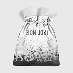 Мешок для подарков Bon Jovi - white gradient посередине, цвет: 3D-принт